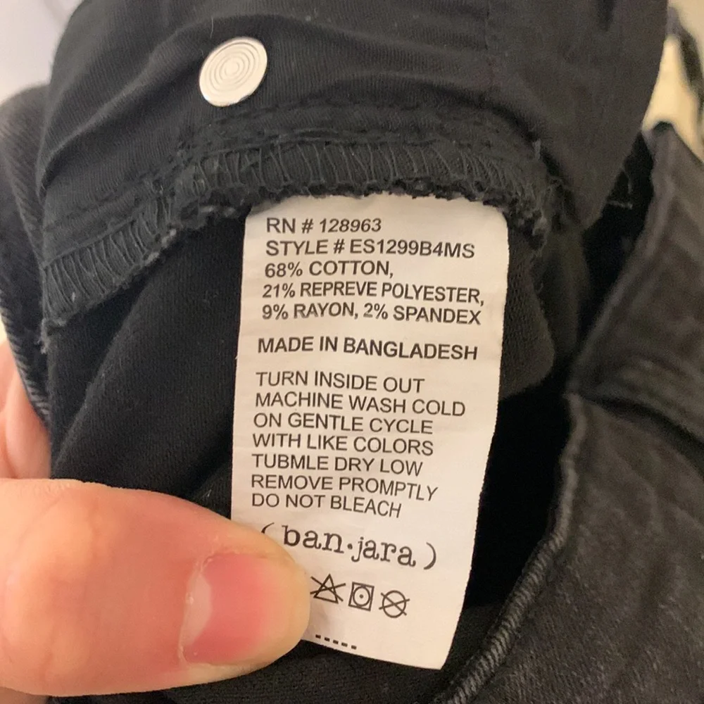 NWT Ban.jara Black Flare Jeans Size 29